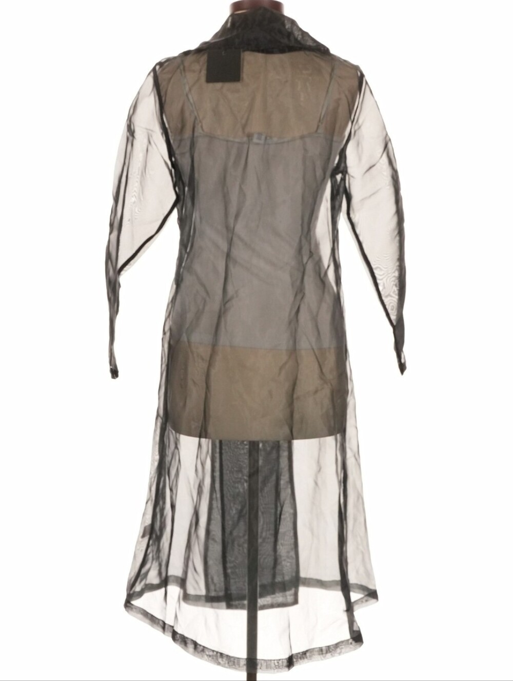 JLUXLABEL | Black Cornwell Sheer Coat Organza Jacket Size M - Picture 10 of 14